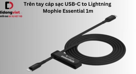 Trên tay cáp sạc USB-C to Lightning Mophie Essential 1m