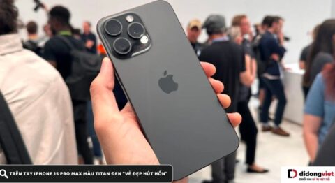 Trên tay iPhone 15 Pro Max màu Titan Đen (Black Titanium) cực đẹp Trên tay iPhone 15 Pro Max màu Titan Đen