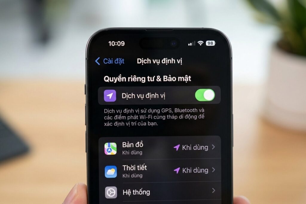 Cách cài định vị iPhone: Hướng dẫn chi tiết từ trải nghiệm thực tế 6 cach dinh vi iphone bat dich vu dinh vu didongviet