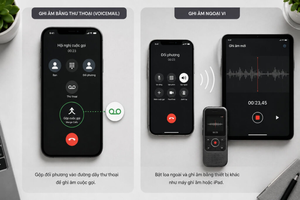 Cách ghi âm cuộc gọi trên iPhone đơn giản, miễn phí (Cập nhật 2026) 17 iPhone cũ có thể ghi âm cuộc gọi qua Voicemail bằng cách thêm và gộp cuộc gọi.