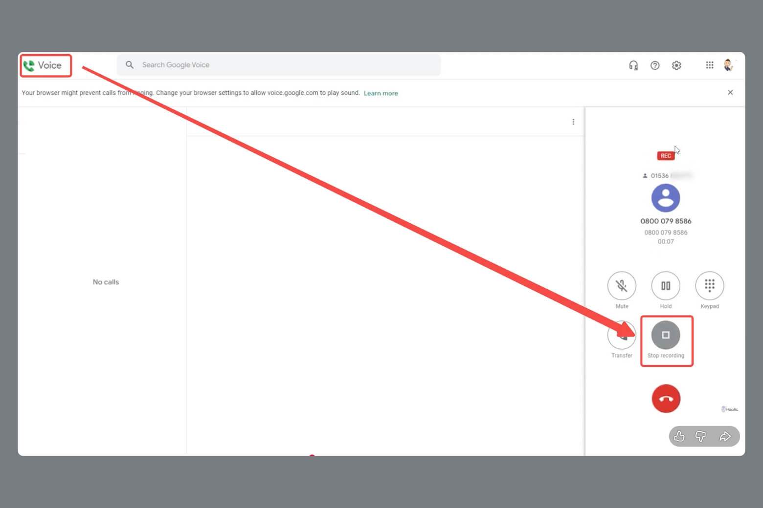 Google Voice cho phép record cuộc gọi và dung lượng lưu trữ lớn đến từ Google