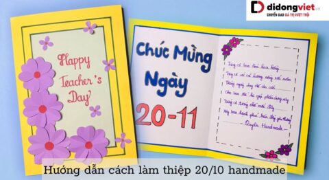 cách làm thiệp 20/11