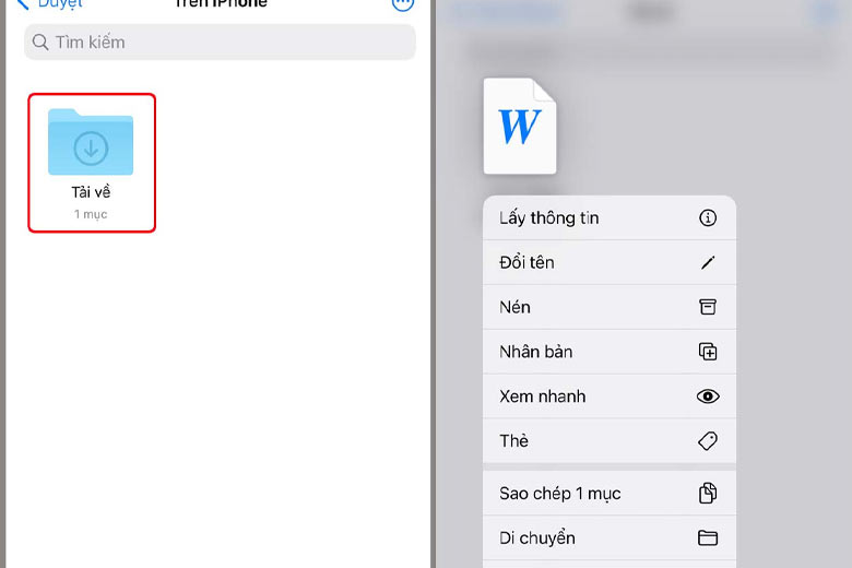 File tải về trên iPhone nằm ở đâu