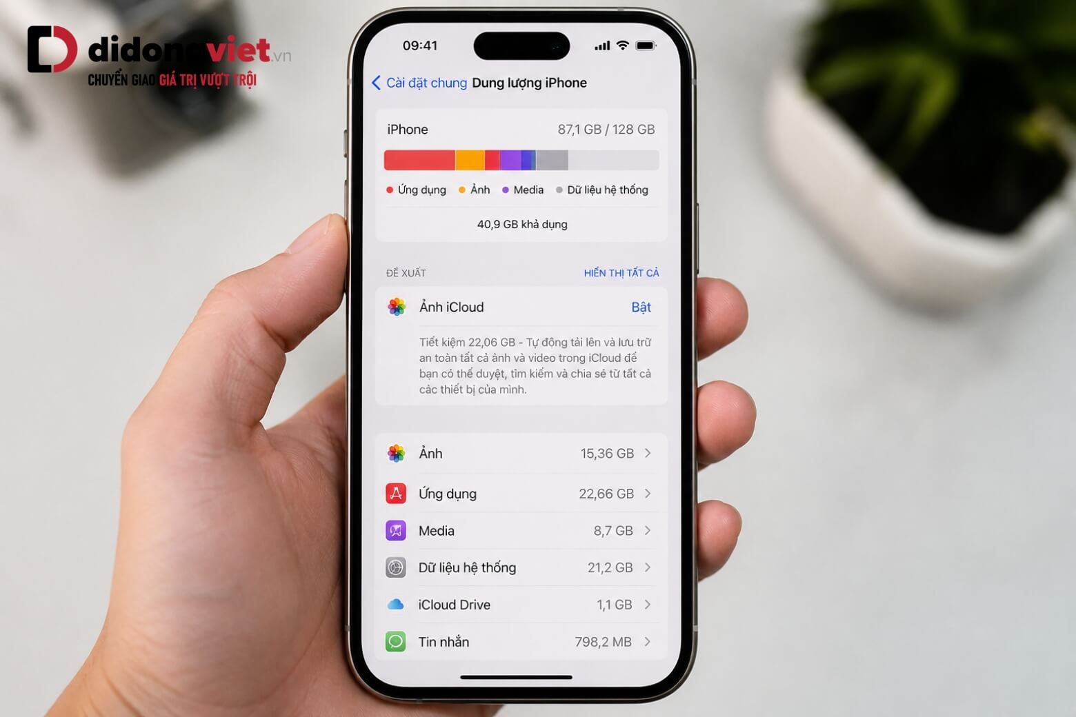 Cách giải phóng dung lượng iPhone khi máy báo đầy bộ nhớ liên tục 8 Giải phóng dung lượng iPhone kiểm tra bộ nhớ