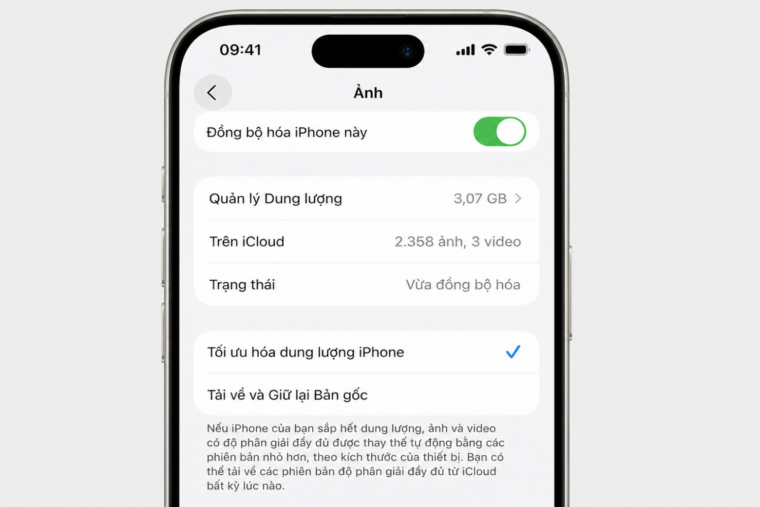 Cách giải phóng dung lượng iPhone khi máy báo đầy bộ nhớ liên tục 12 Giải phóng dung lượng iPhone tối ưu hóa lưu trữ ảnh