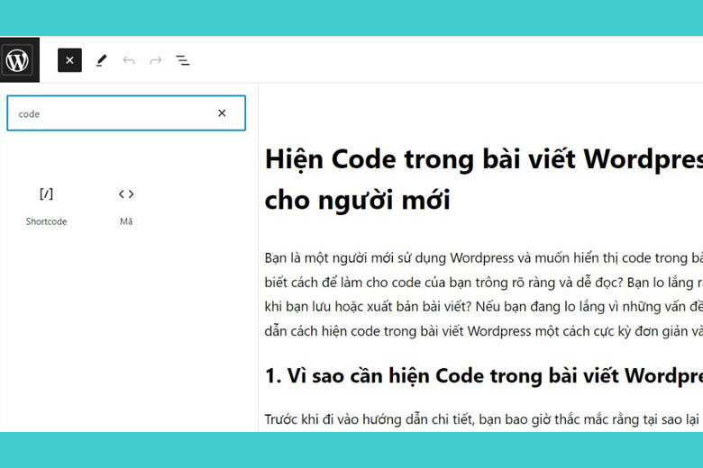 Sử dụng chế độ mặc định của WordPress