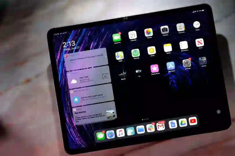 Màn hình iPad trong tối
