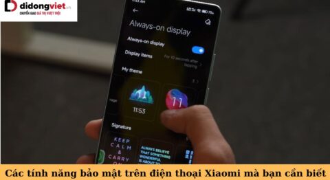 bảo mật trên điện thoại xiaomi