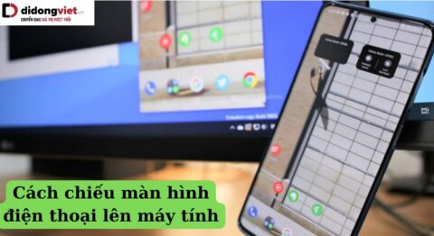 cách chiếu màn hình điện thoại lên máy tính