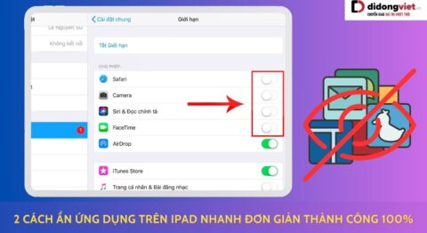 Cách ẩn ứng dụng trên iPad
