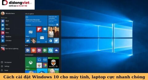 cách cài đặt windows 10