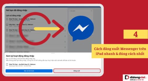 cách đăng xuất Messenger trên iPad