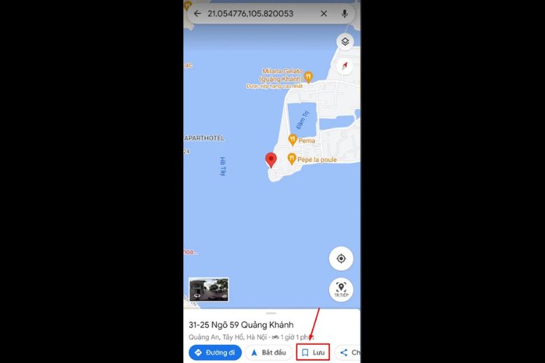 cách ghim vị trí trên google map