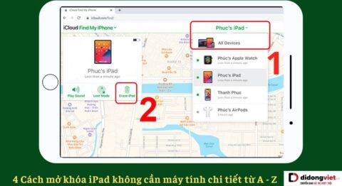 Cách mở khóa iPad không cần máy tính