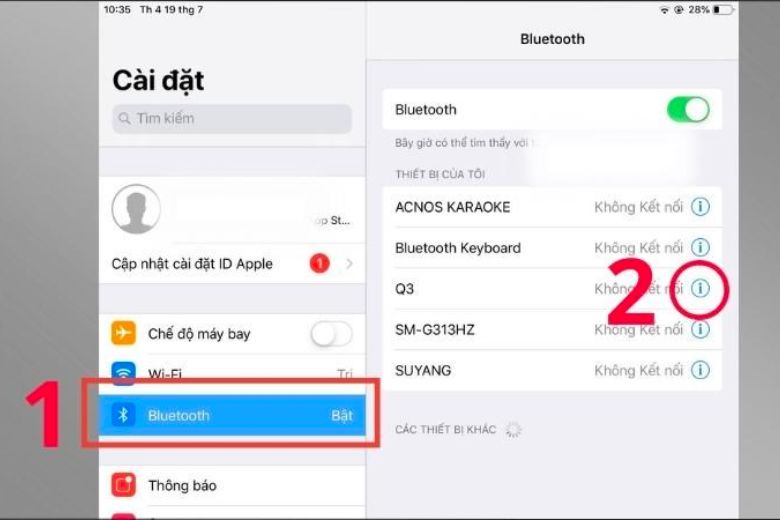 Cách kết nối bàn phím Bluetooth với iPad
