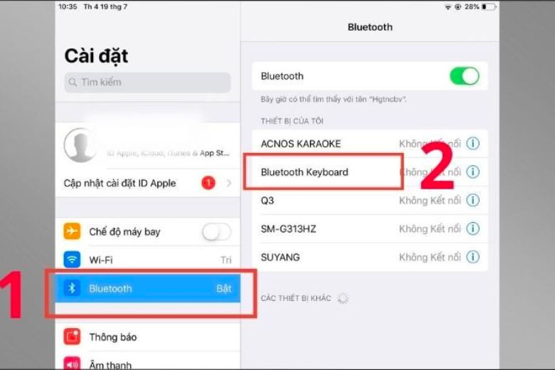 Cách kết nối bàn phím Bluetooth với iPad
