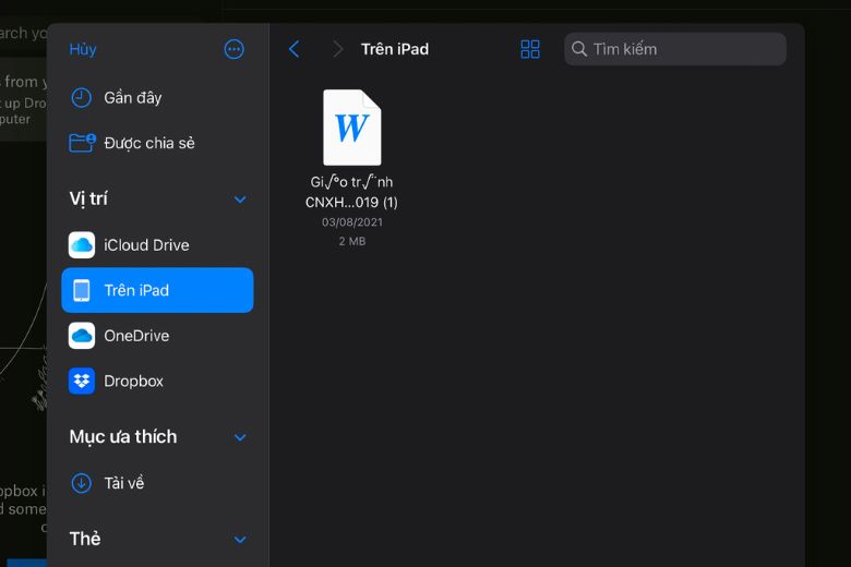 Cách lưu File trên iPad 
