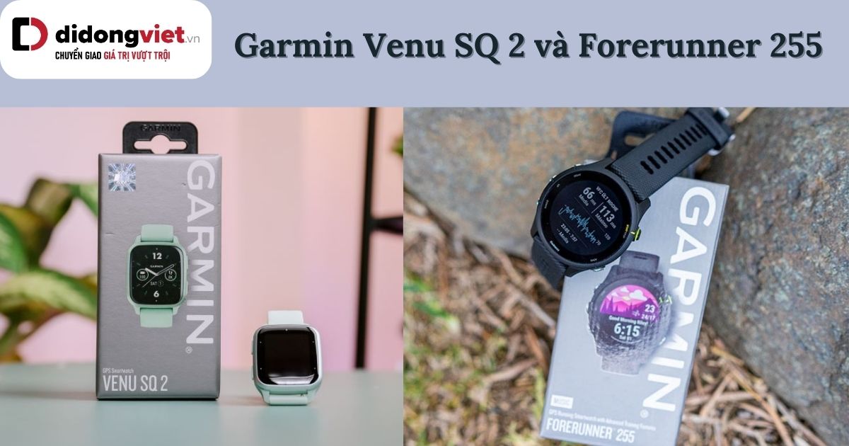 So sánh Garmin Venu SQ 2 và Forerunner 255: Chạy bộ mua dòng nào?