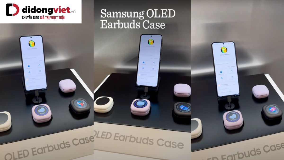 CES 2024: Samsung giới thiệu prototype hộp tai nghe Galaxy Buds tích hợp màn hình OLED