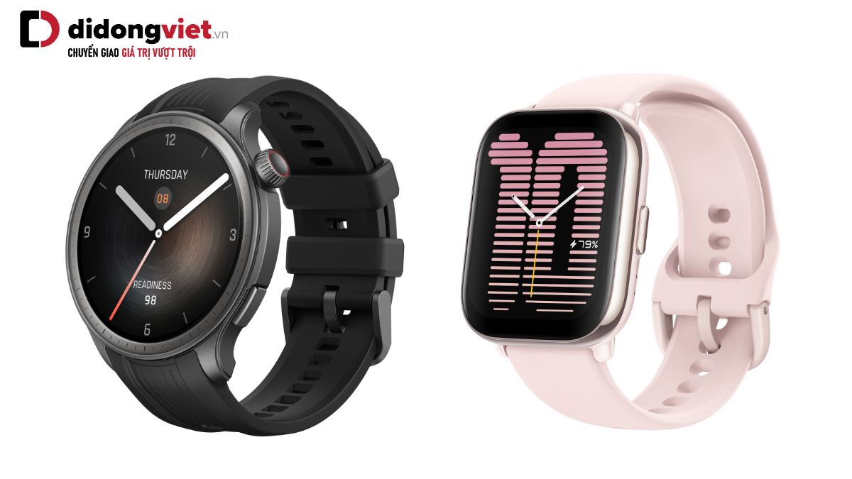 Amazfit Balance và Amazfit Active: hai mẫu smartwatch với thiết kế hiện đại, thời lượng pin lên đến 25 ngày, nhiều tính năng theo dõi sức khỏe chuyên nghiệp