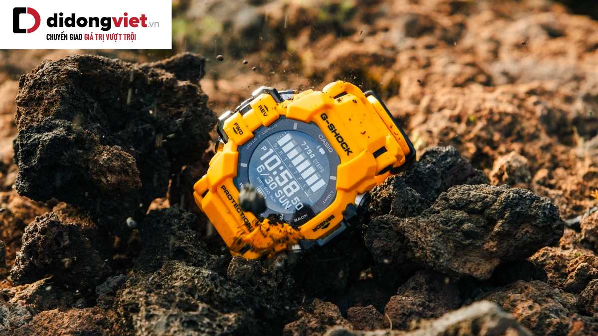 Casio G-Shock GPR-H1000: tích hợp các tính năng thông minh ẩn, chống nước 20ATM, thời lượng pin khủng, sử dụng công nghệ sạc bằng năng lượng mặt trời