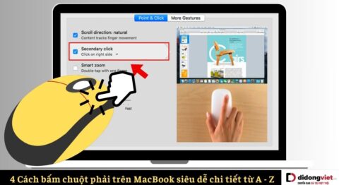 Cách bấm chuột phải trên MacBook
