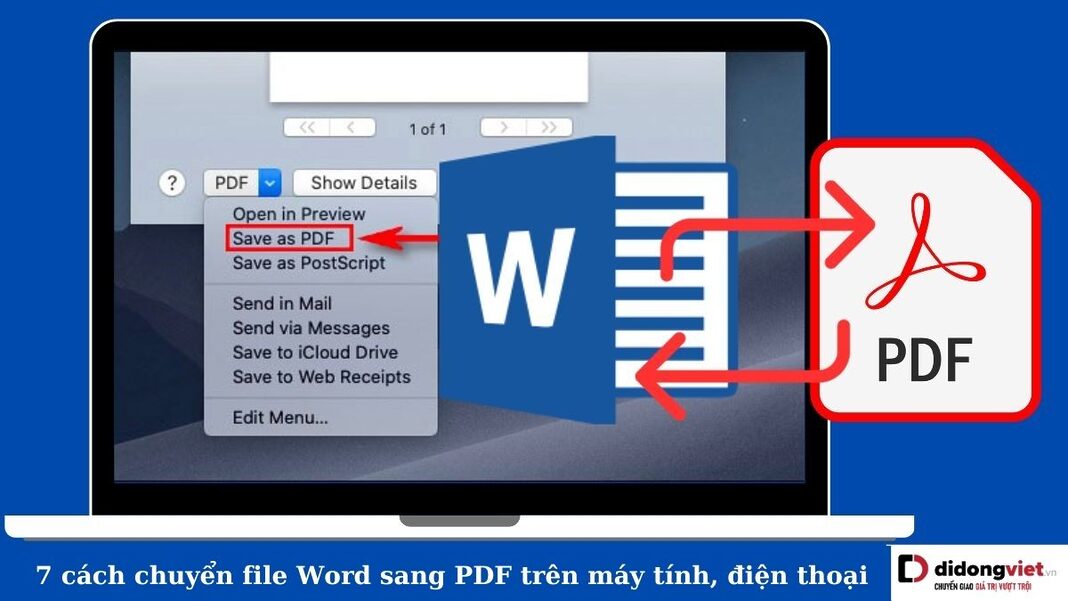 cách chuyển file Word sang PDF