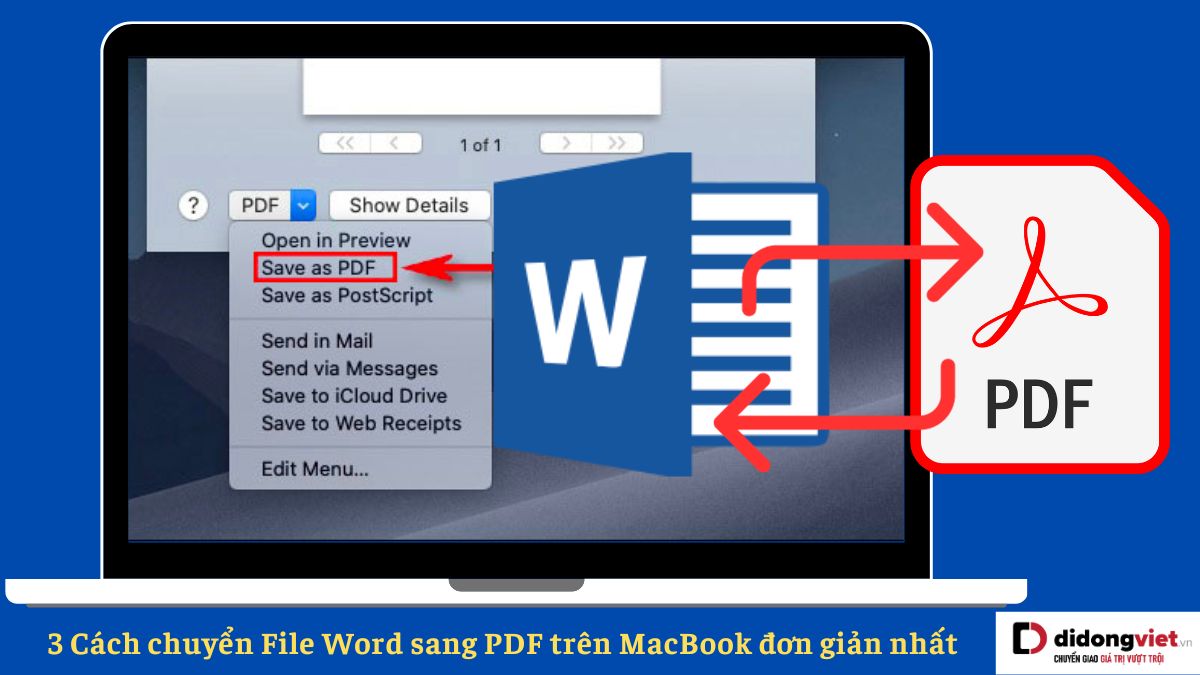 3 Cách chuyển File Word sang PDF trên MacBook nhanh chóng nhất