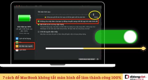 cách để MacBook không tắt màn hình