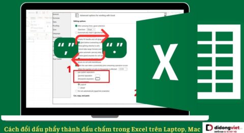 Cách đổi dấu phẩy thành dấu chấm trong Excel MacBook