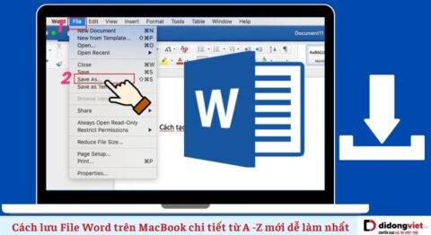 Cách lưu File Word trên Macbook