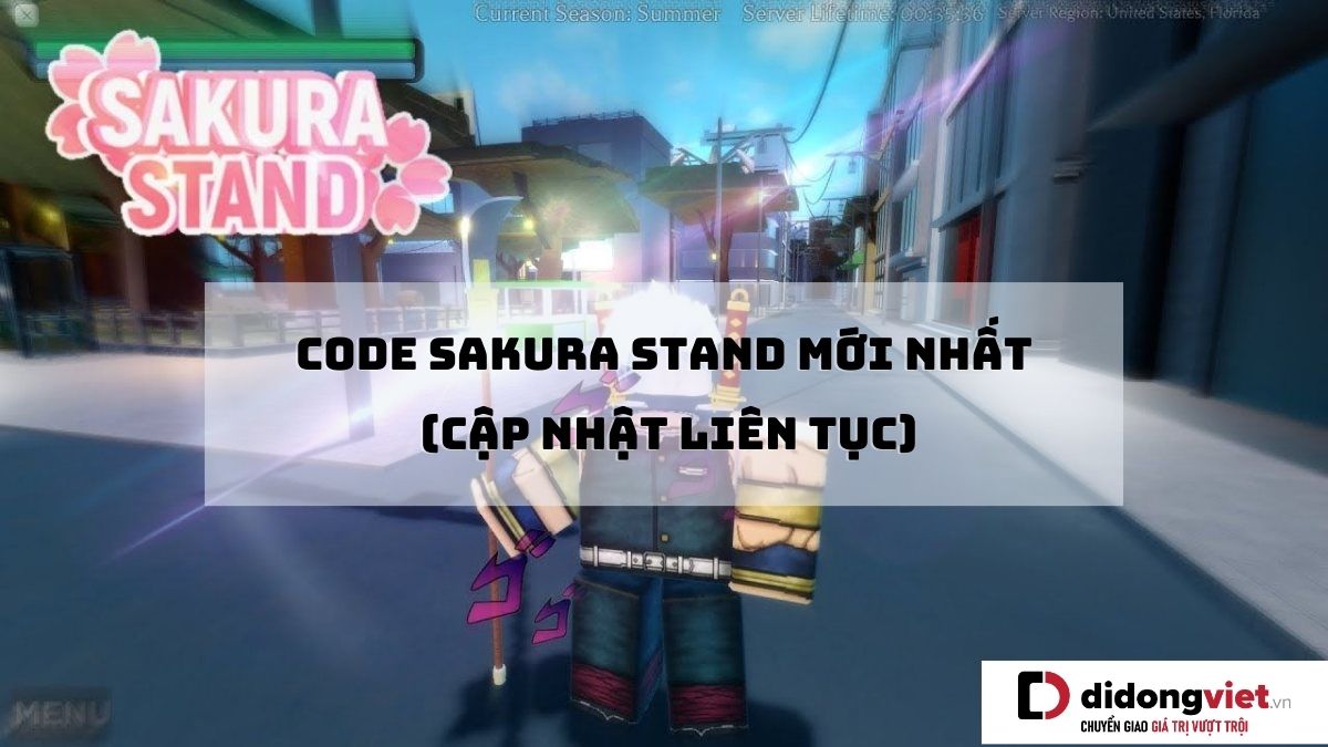 Code game Sakura Stand mới nhất miễn phí – Hướng dẫn nhập code chi tiết