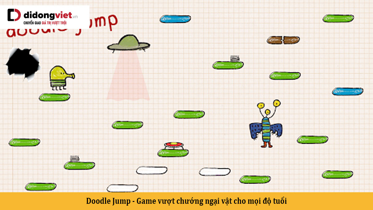 Doodle Jump – Game vượt chướng ngại vật cho mọi độ tuổi