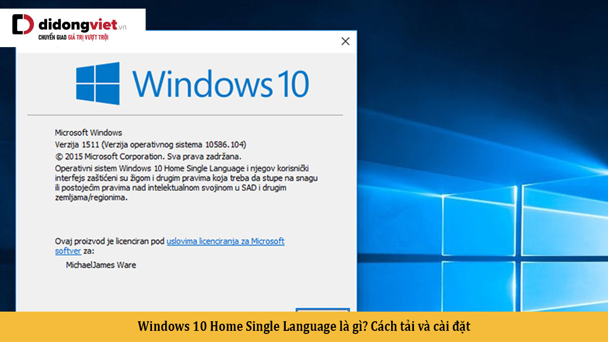 Windows 10 Home Single Language là gì? Cách tải và cài đặt