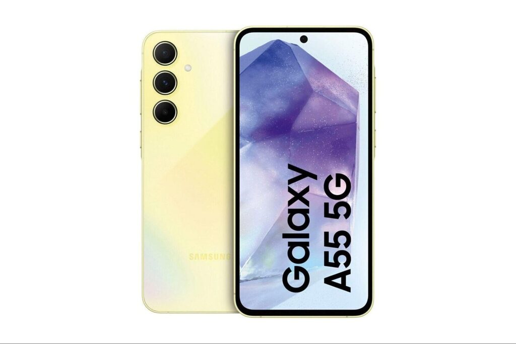 Điện thoại Samsung Galaxy A55 5G có mấy màu? Chọn màu nào thì phù hợp? 8 Màu Vàng chanh (Awesome Lemon): Màu sắc rực rỡ, năng động, phù hợp cho người yêu thích sự khác biệt.