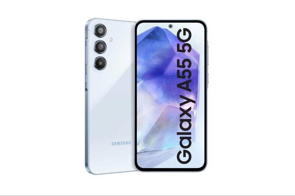 Điện thoại Samsung Galaxy A55 5G có mấy màu? Chọn màu nào thì phù hợp? 6 Màu Xanh băng (Awesome Iceblue): Màu sắc hiện đại với gradient tinh tế từ xanh nhạt đến xanh đậm.