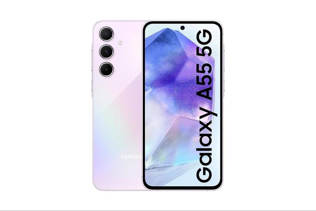 Điện thoại Samsung Galaxy A55 5G có mấy màu? Chọn màu nào thì phù hợp? 7 Màu Tím nhạt (Awesome Lilac): Màu sắc nhẹ nhàng và thanh lịch, tạo cảm giác thư thái.
