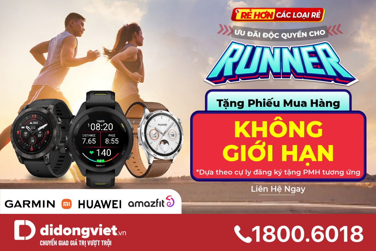 Sống vui khỏe cùng Di Động Việt | Tặng phiếu mua hàng cho khách hàng đăng ký giải chạy khi mua smartwatch