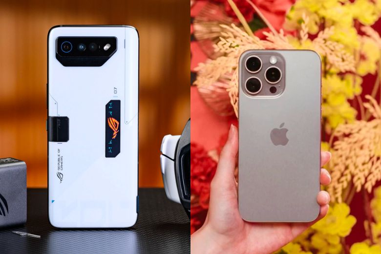 So sánh iPhone 15 Pro Max và Rog Phone 7 Ultimate