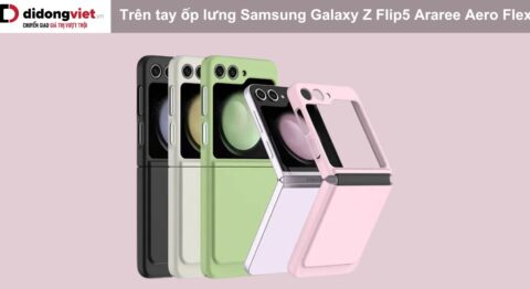 Trên tay ốp lưng Samsung Galaxy Z Flip5 Araree Aero Flex