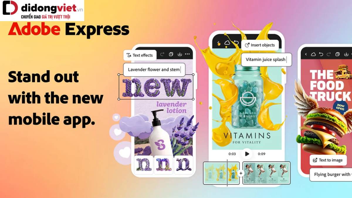 Adobe Express với Firefly AI đã có trên App Store và Google Play