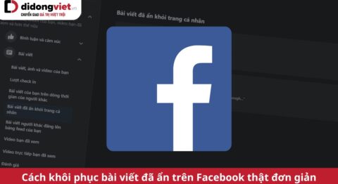 khôi phục bài viết đã ẩn trên facebook