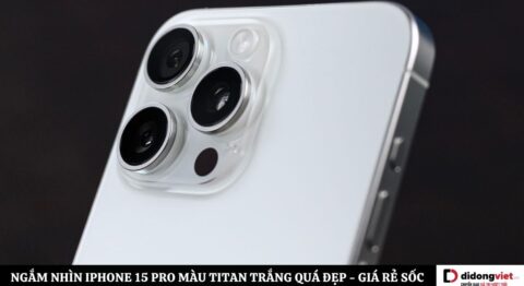 iPhone 15 Pro màu Titan trắng
