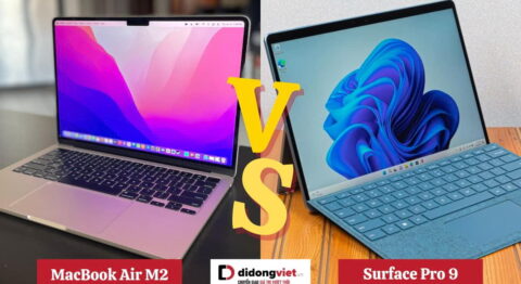 MacBook Air M2 và Surface Pro 9