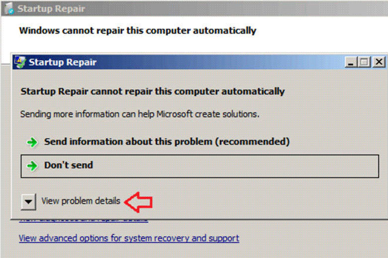 Nguyên nhân máy tính bị lỗi Startup Repair
