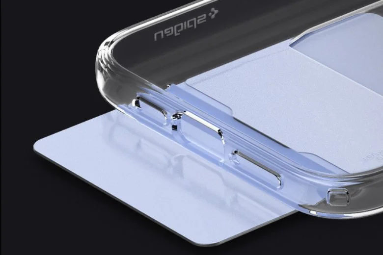 Cận cảnh ốp lưng iPhone 15 Pro Max Spigen Crystal Slot