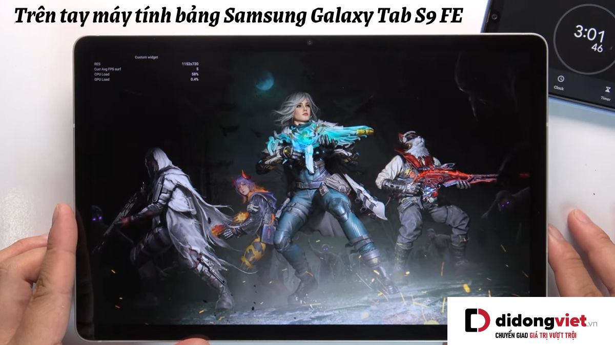 Trên tay máy tính bảng Samsung Galaxy Tab S9 FE: chip Exynos, tích hợp S Pen, giá từ 9tr9