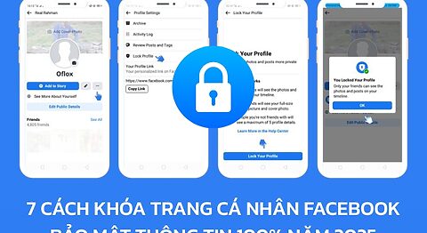 7 cách khoá trang cá nhân Facebook 100%