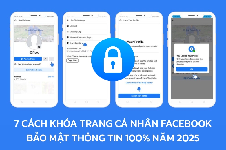 7 cách khoá trang cá nhân Facebook 100%
