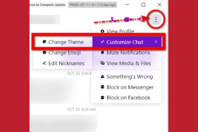 cách đổi chủ đề messenger